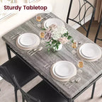 Juego de mesa de comedor, juego de mesa de cocina para 4 personas, juego de mesa de comedor de madera de 4 piezas con 4 sillas, juego de mesa rectangular de cocina para espacios pequeños