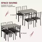 Juego de mesa de comedor, juego de mesa de cocina para 4 personas, juego de mesa de comedor de madera de 4 piezas con 4 sillas, juego de mesa rectangular de cocina para espacios pequeños