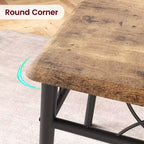 Juego de mesa de comedor, juego de mesa de cocina para 4 personas, juego de mesa de comedor de madera de 4 piezas con 4 sillas, juego de mesa rectangular de cocina para espacios pequeños