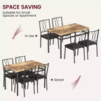 Juego de mesa de comedor, juego de mesa de cocina para 4 personas, juego de mesa de comedor de madera de 4 piezas con 4 sillas, juego de mesa rectangular de cocina para espacios pequeños