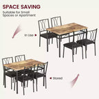 Juego de mesa de comedor, juego de mesa de cocina para 4 personas, juego de mesa de comedor de madera de 4 piezas con 4 sillas, juego de mesa rectangular de cocina para espacios pequeños