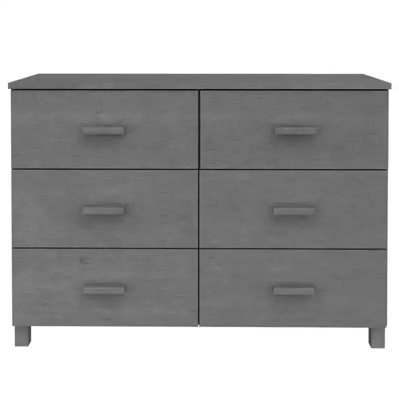 vidaXL Cajonera HAMAR gris oscuro 44,5x15,7x31,5 cm madera maciza de pino