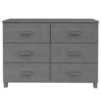 vidaXL Cajonera HAMAR gris oscuro 44,5x15,7x31,5 cm madera maciza de pino
