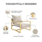 Sillón auxiliar tapizado Mika de RealRooms