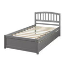 Cama de plataforma tamaño Twin Whisen de diseño elegante con dos cajones y cabecero