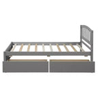 Cama de plataforma tamaño Twin Whisen de diseño elegante con dos cajones y cabecero