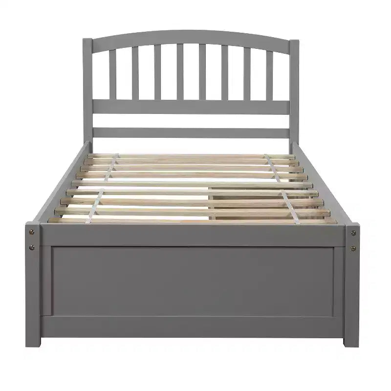 Cama de plataforma tamaño Twin Whisen de diseño elegante con dos cajones y cabecero