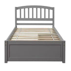 Cama de plataforma tamaño Twin Whisen de diseño elegante con dos cajones y cabecero