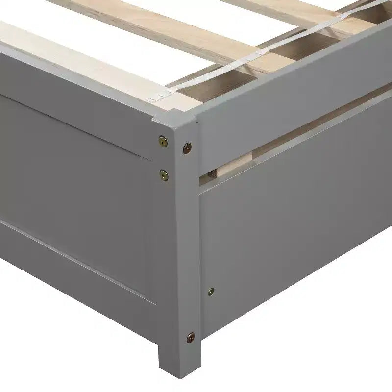 Cama de plataforma tamaño Twin Whisen de diseño elegante con dos cajones y cabecero
