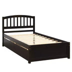 Cama de plataforma tamaño Twin Whisen de diseño elegante con dos cajones y cabecero