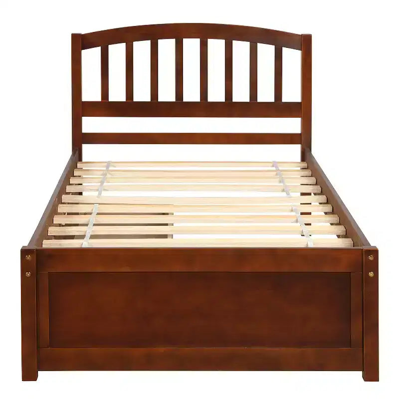 Cama de plataforma tamaño Twin Whisen de diseño elegante con dos cajones y cabecero