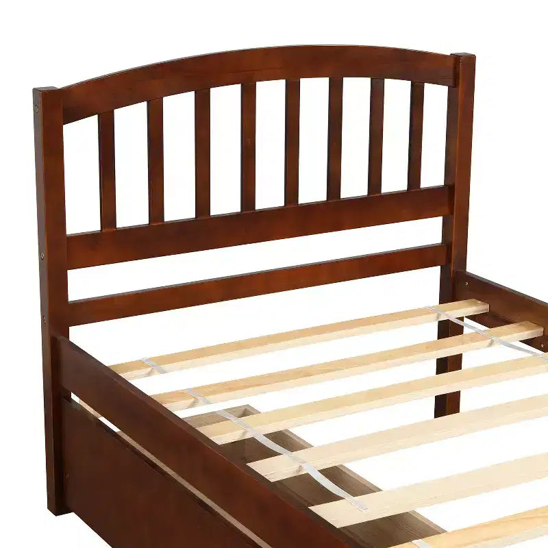 Cama de plataforma tamaño Twin Whisen de diseño elegante con dos cajones y cabecero