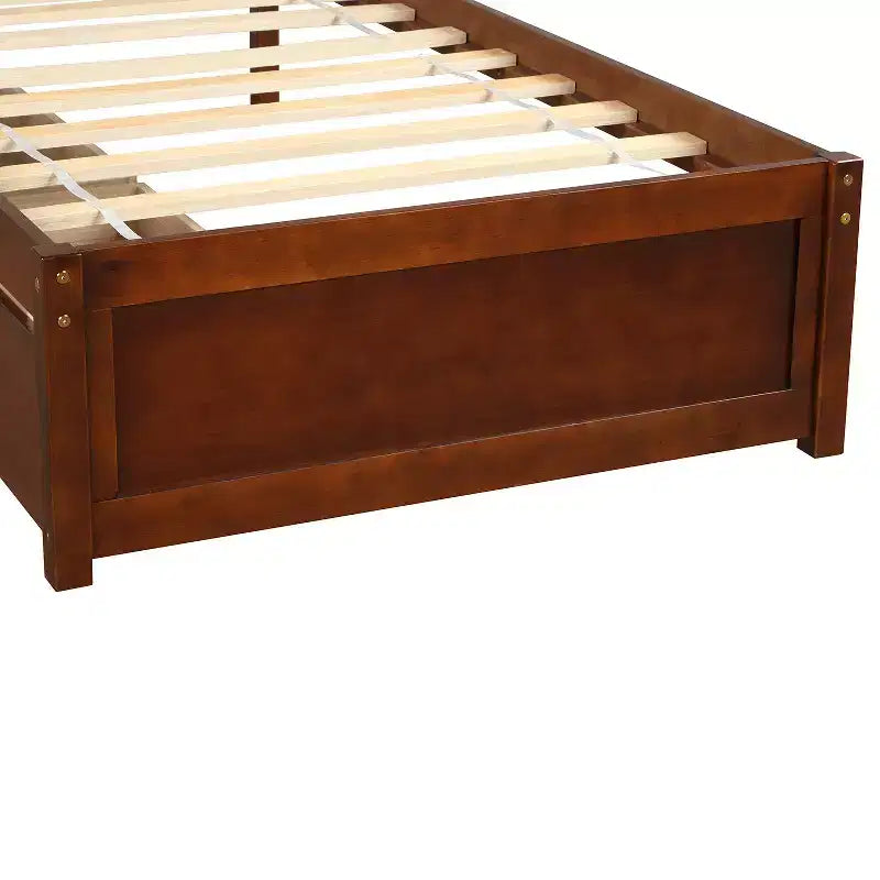 Cama de plataforma tamaño Twin Whisen de diseño elegante con dos cajones y cabecero