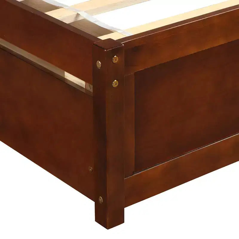 Cama de plataforma tamaño Twin Whisen de diseño elegante con dos cajones y cabecero
