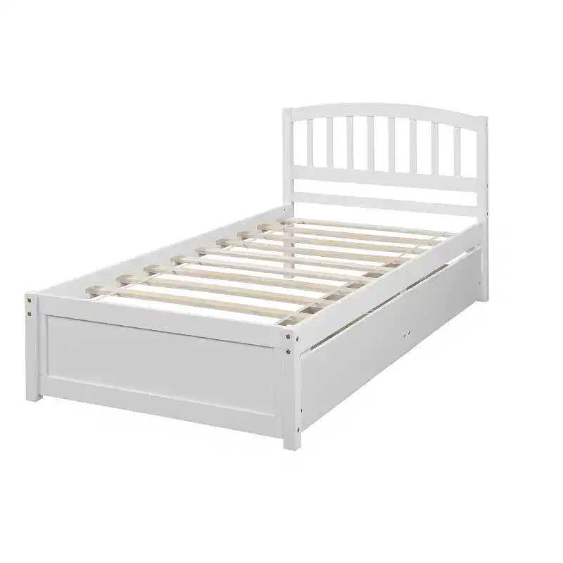 Cama de plataforma tamaño Twin Whisen de diseño elegante con dos cajones y cabecero