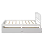 Cama de plataforma tamaño Twin Whisen de diseño elegante con dos cajones y cabecero