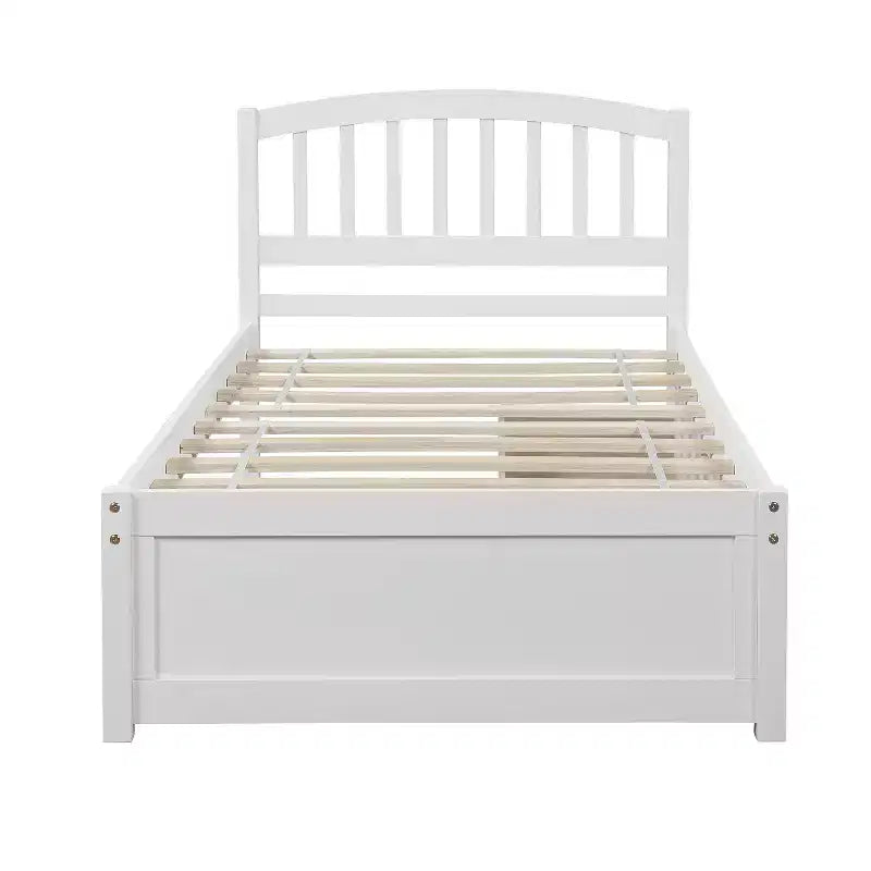 Cama de plataforma tamaño Twin Whisen de diseño elegante con dos cajones y cabecero