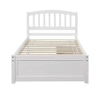 Cama de plataforma tamaño Twin Whisen de diseño elegante con dos cajones y cabecero