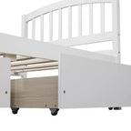 Cama de plataforma tamaño Twin Whisen de diseño elegante con dos cajones y cabecero