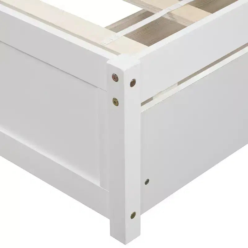 Cama de plataforma tamaño Twin Whisen de diseño elegante con dos cajones y cabecero