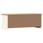 vidaXL Mueble de TV VIGO de Madera Maciza de Pino Blanca, Centro de Entretenimiento - 105,9x40x40 cm con Cajón, Estante Abierto y Armario, Fácil de Limpiar