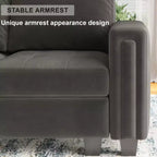 Sofá modular Belffin de terciopelo capitoné en forma de L con chaise reversible, sofá seccional modular convertible con otomana de almacenamiento