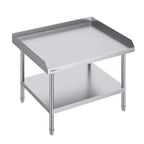 VEVOR Stainless Steel Work Table, 30 x 36 x 26 Inch Commercial Food Prep Worktable, 3-Sided Backsplash Heavy Duty Prep Worktable, Metal Work Table