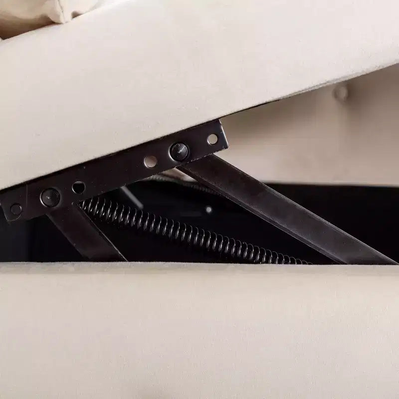 Zeus y Ruta Chaise Lounge Moderno Tapizado con Brazos Enrollados, Sofá Interior, Sillón Terciopelo con Almacenamiento y Almohada