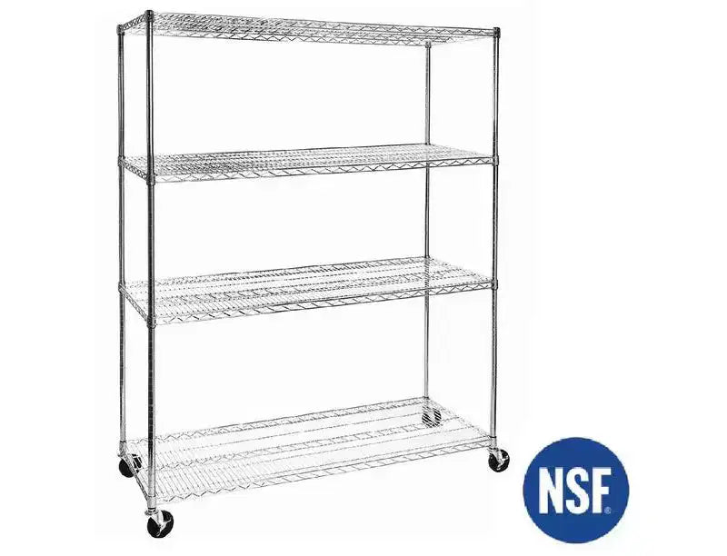 Estantería de alambre de acero ultra resistente de 4 niveles de 60 x 24 de Seville Classics