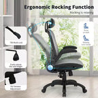 Silla de oficina FDW con respaldo alto, giratoria, de malla, con altura ajustable
