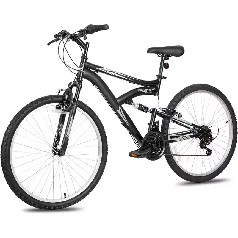 Bicicleta de montaña hykolity de 26 y 27.5 pulgadas, bicicleta de MTB de 18 velocidades con suspensión completa, sillín ajustable para ciclismo al aire libre para hombres y mujeres