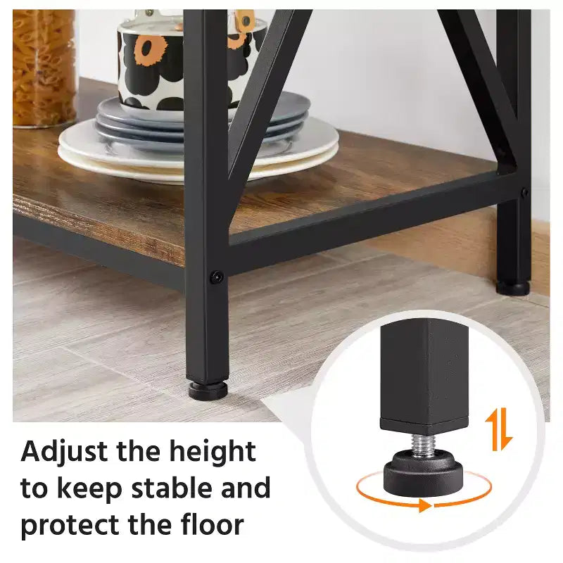 Yaheetech Estante de panadero de 6 niveles con patas ajustables para cocina