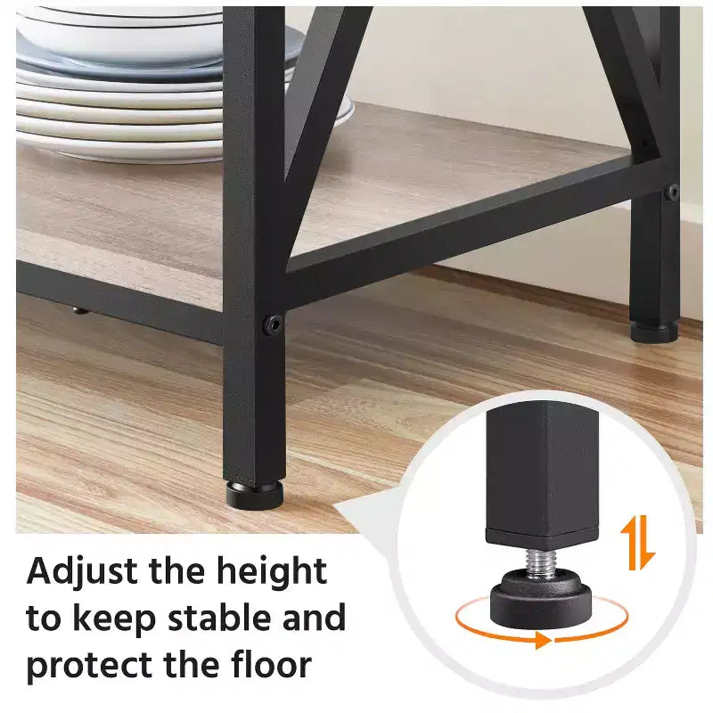 Yaheetech Estante de panadero de 6 niveles con patas ajustables para cocina