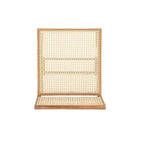 Silla de comedor sin brazos Christopher Knight Home Sepp de madera de caucho y ratán con patas en forma de V (juego de 2)