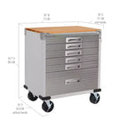 Seville Classics UltraHD Gabinete con 6 cajones de cierre suave, 28 x 25 x 34.5
