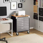 Seville Classics UltraHD Gabinete con 6 cajones de cierre suave, 28 x 25 x 34.5