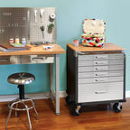 Seville Classics UltraHD Gabinete con 6 cajones de cierre suave, 28 x 25 x 34.5