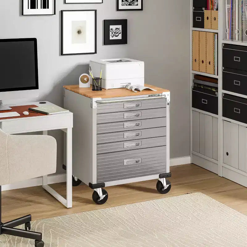 Seville Classics UltraHD Gabinete con 6 cajones de cierre suave, 28 x 25 x 34.5
