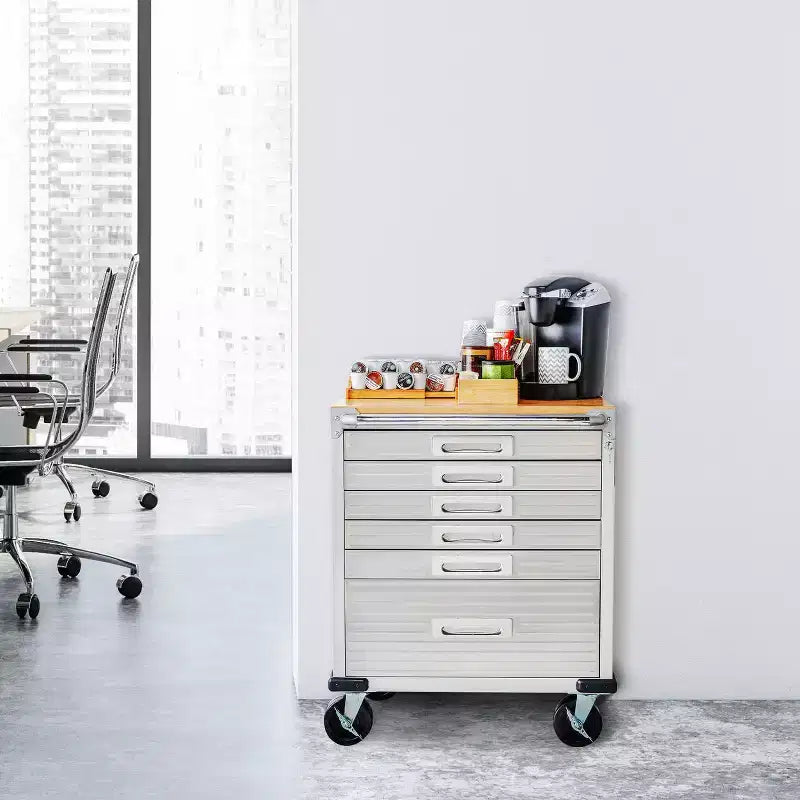 Seville Classics UltraHD Gabinete con 6 cajones de cierre suave, 28 x 25 x 34.5