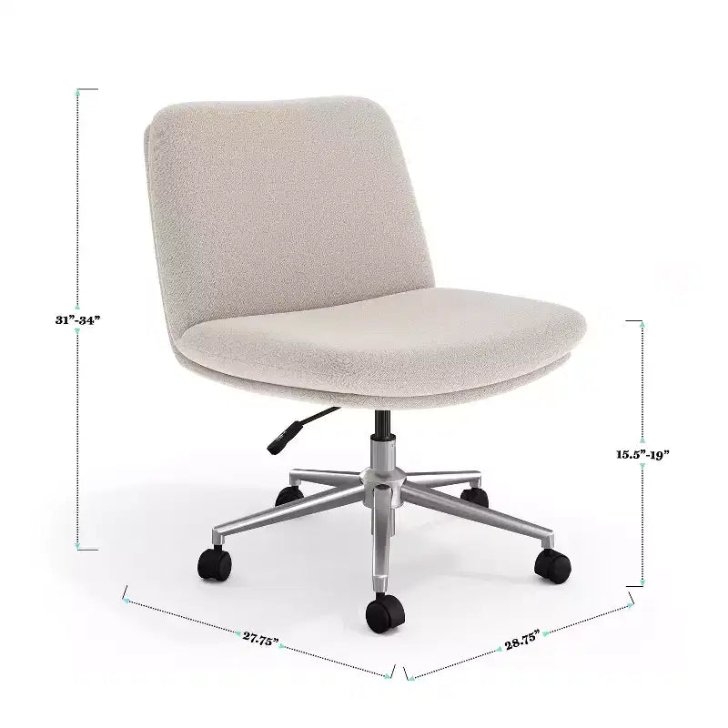 Silla de oficina tapizada Eloise de Martha Stewart