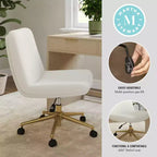 Silla de oficina tapizada Eloise de Martha Stewart