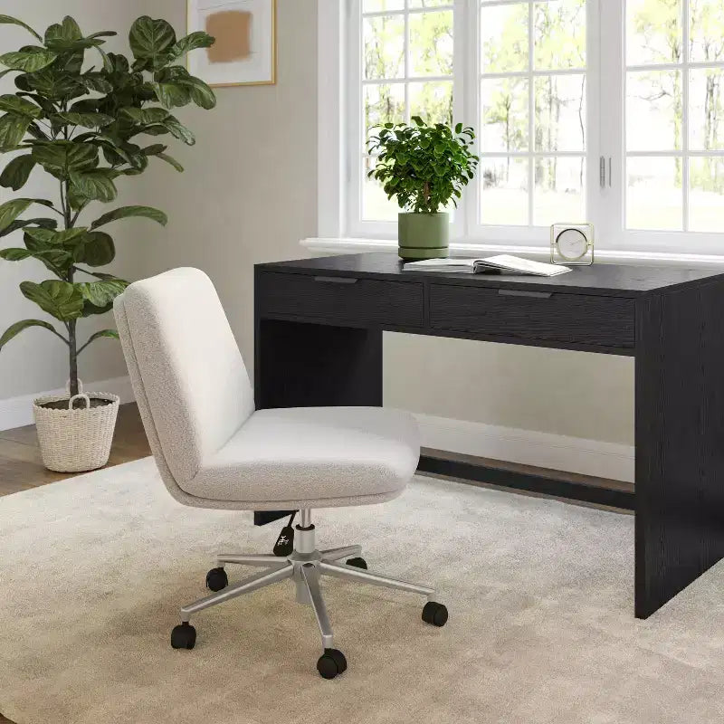 Silla de oficina tapizada Eloise de Martha Stewart