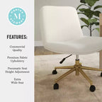 Silla de oficina tapizada Eloise de Martha Stewart