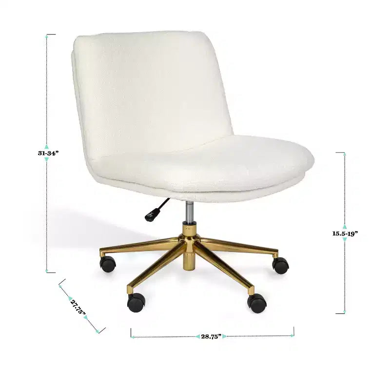 Silla de oficina tapizada Eloise de Martha Stewart