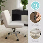 Silla de oficina tapizada Eloise de Martha Stewart