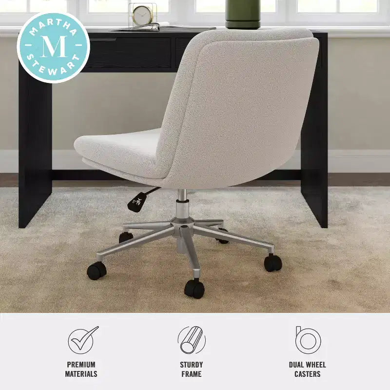 Silla de oficina tapizada Eloise de Martha Stewart