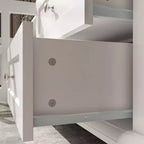 Mueble de TV Famapy con puertas de cristal y cajones de almacenamiento para sala de estar