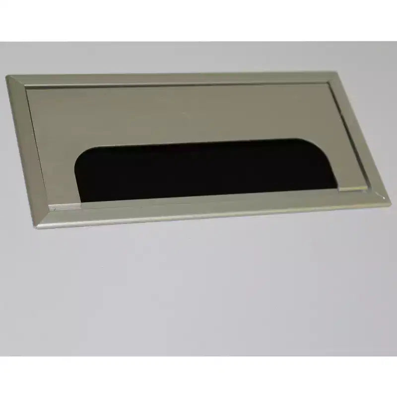 Escritorio de oficina para computadora eHemco con tapa gris claro y base de marco de metal negro, 30 pulgadas de alto