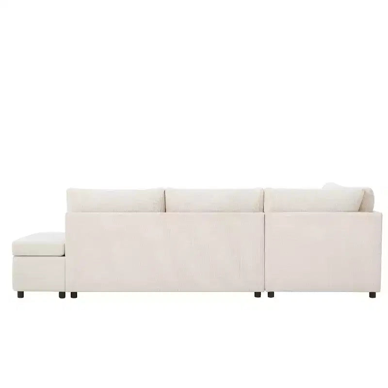 Sofá cama modular seccional Whisen 270 - en forma de L de 6 plazas con otomana de almacenamiento, sofá de chenilla, personalizable para sala de estar y apartamento