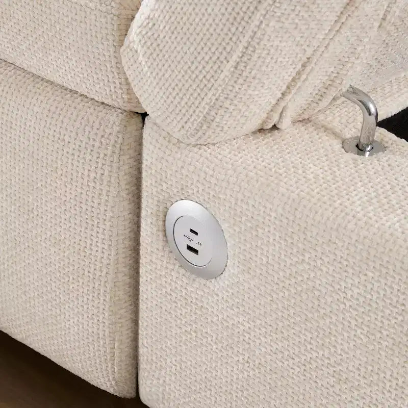Sofá cama modular seccional Whisen 270 - en forma de L de 6 plazas con otomana de almacenamiento, sofá de chenilla, personalizable para sala de estar y apartamento